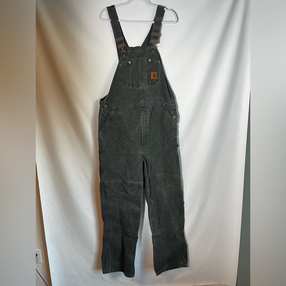 Carhartt Overalls: Cotton Duck Bib Overalls R06 MOS Size 40 x 34